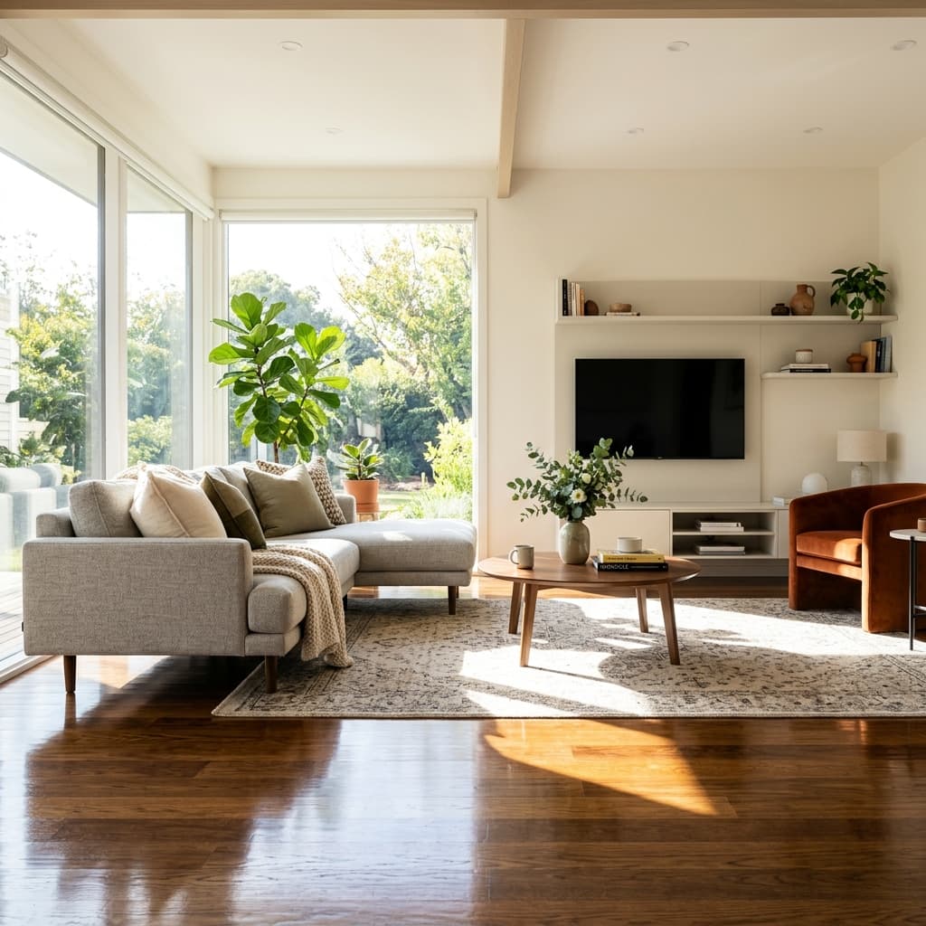 Clean bright home ready for a booking